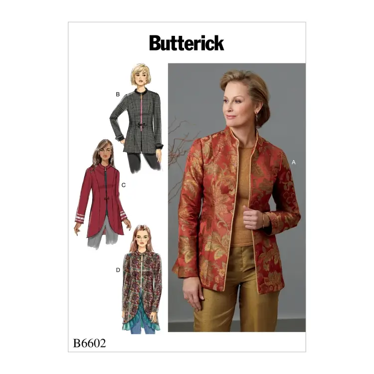 Zertifiziert Schnittmuster Butterick 6602 Damenjacke