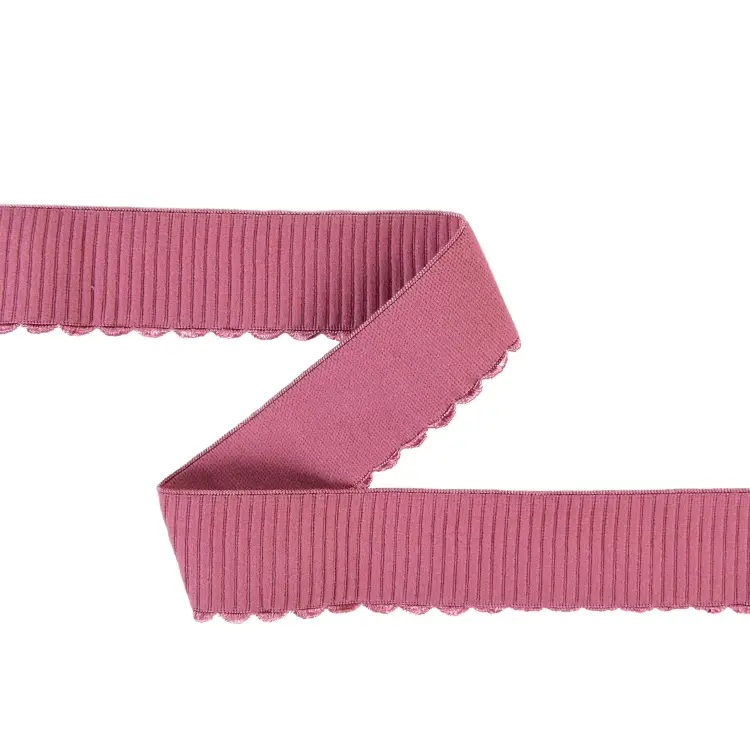 Gummiband mit Sticklitze 38 mm, altrosa Heißes Angebot