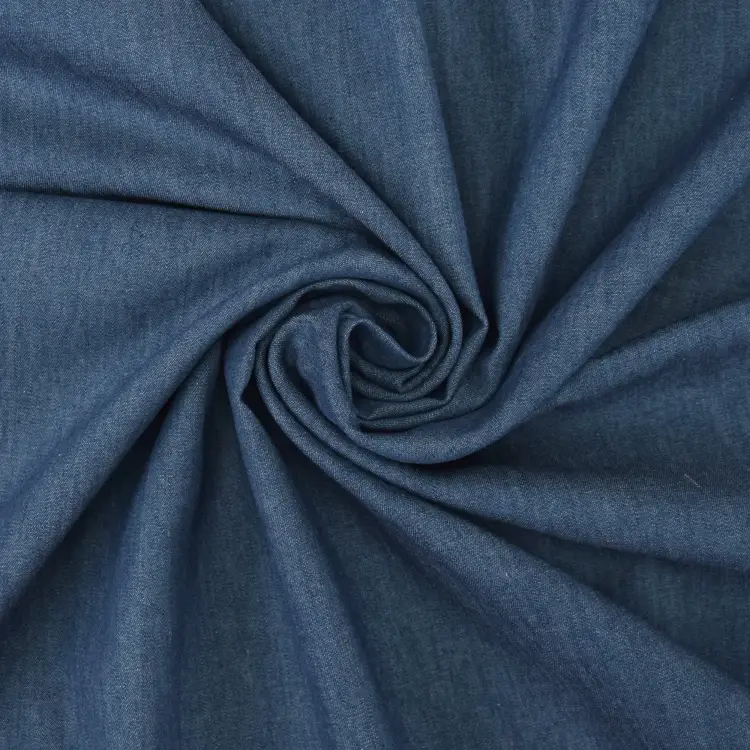 Geprüft Jeansstoff leicht Uni, blau
