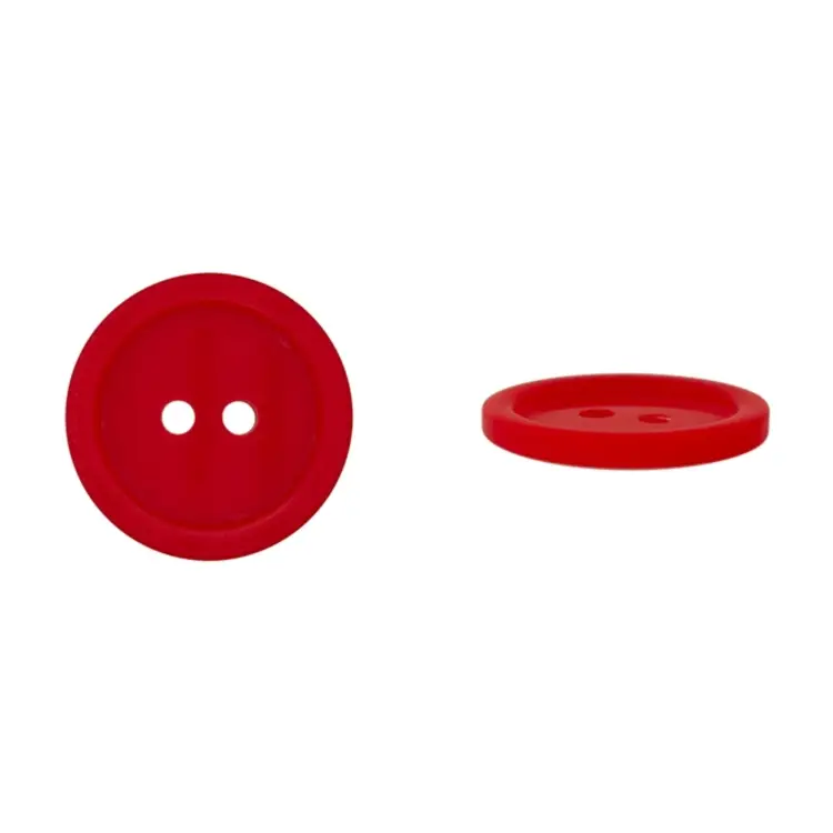 Sofort Bestellen 2-Loch Knopf Basic, rot, 11mm