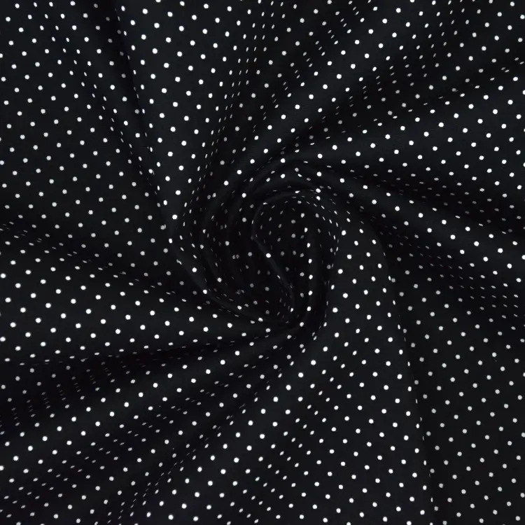 Baumwoll Popeline Mini Tupfen, schwarz Heißes Angebot