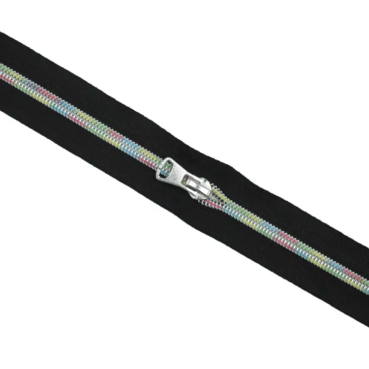 Endlos Reissverschluss schwarz, multicolor Neue Kollektion