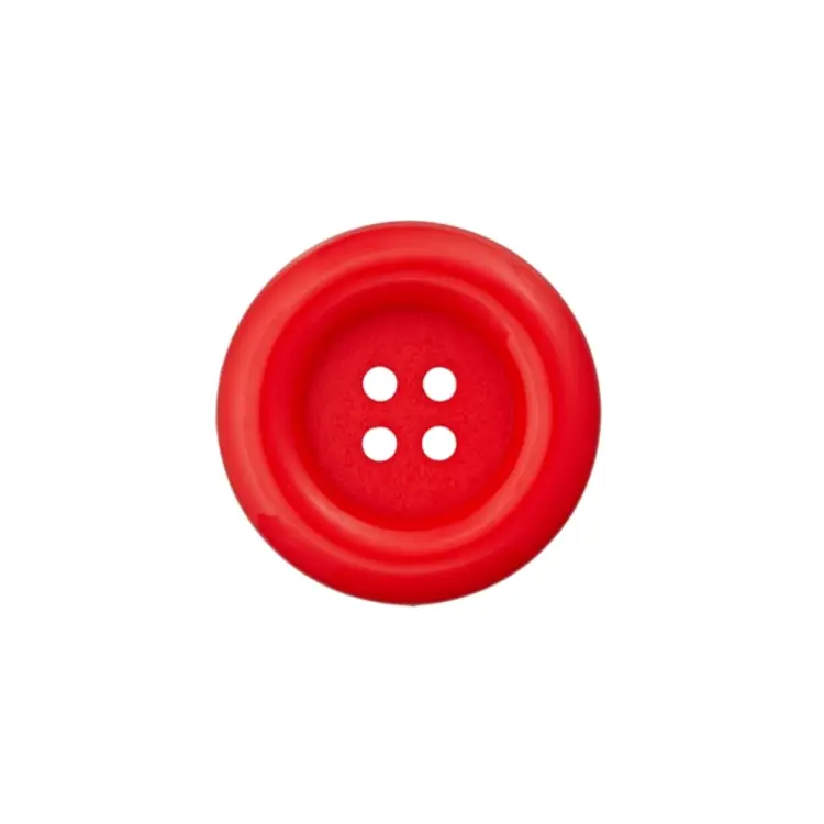 Echt 4-Loch Knopf Karneval 51 mm, rot