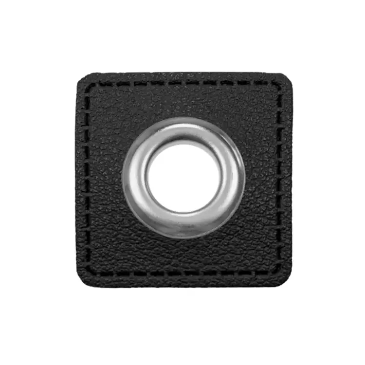 Ösen-Patch Lederimitat, schwarz Letzte Chance