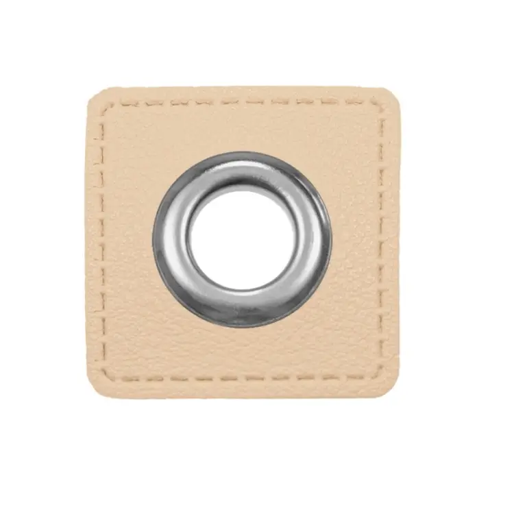 Ösen-Patch Lederimitat, creme Versand Am Gleichen Tag