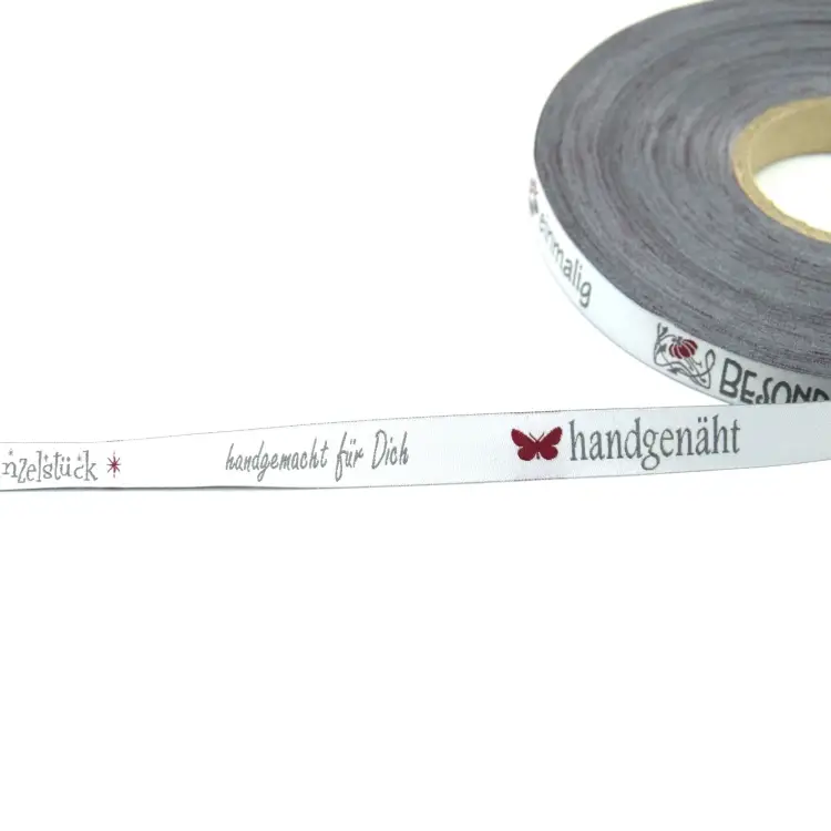 Webband Unikat / handgemacht, weiss Abverkauf