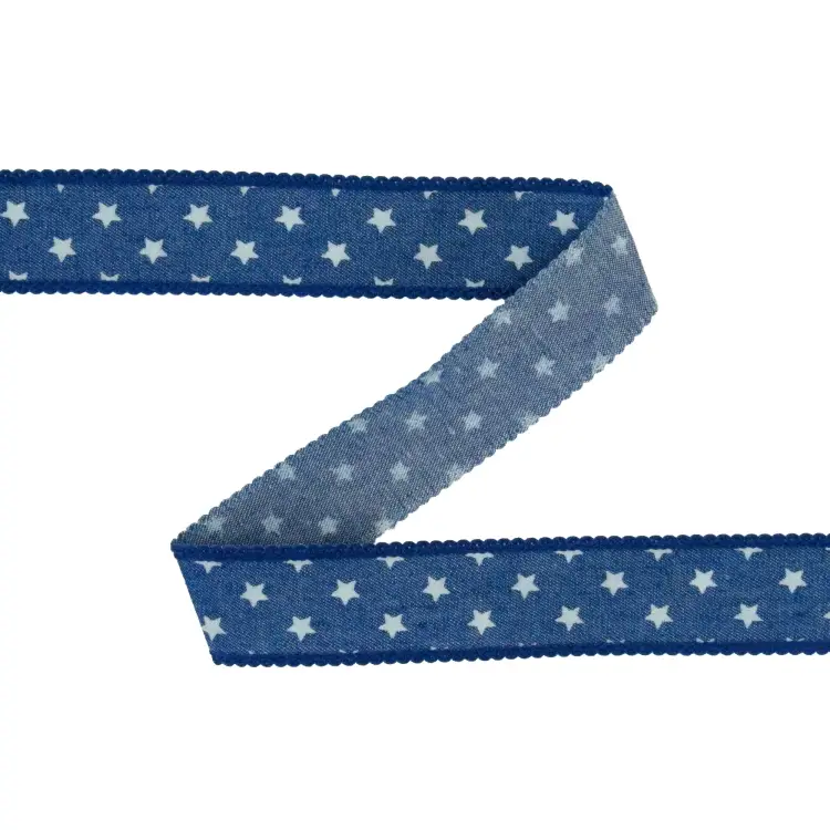 Jeansband Sterne, blau Billig
