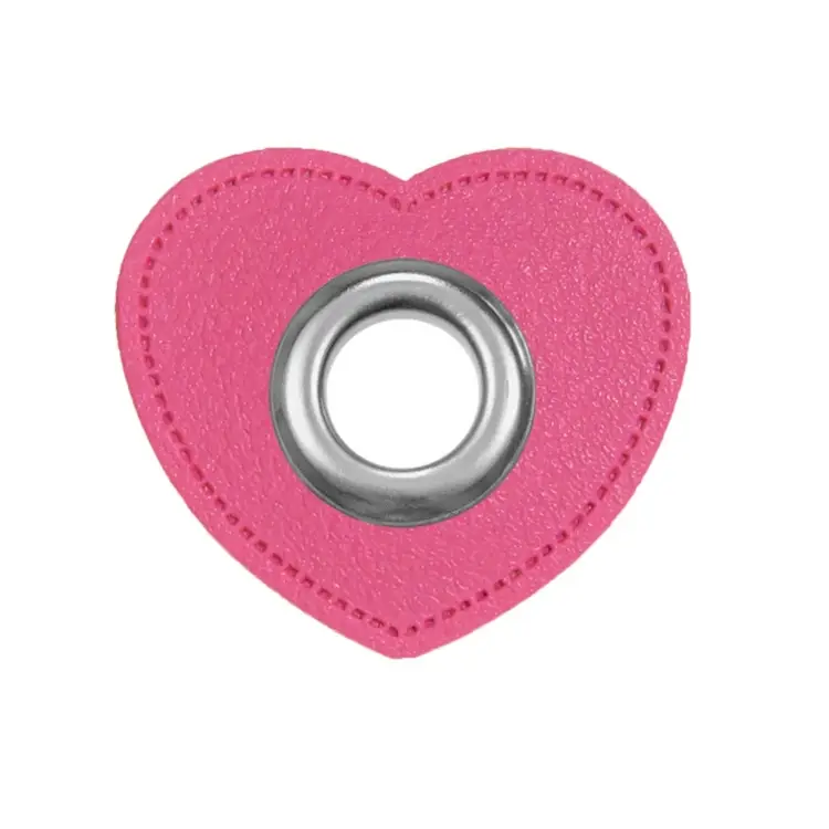 Finale Aktion Ösen-Patch Lederimitat Herzen, pink