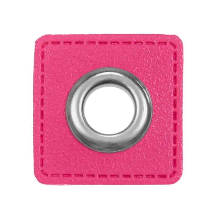Heißes Angebot Ösen-Patch Lederimitat, pink
