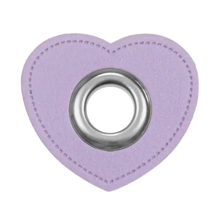Online Kaufen Ösen-Patch Lederimitat Herzen, lavendel