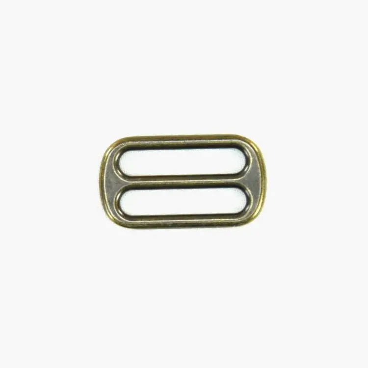 Leiterschnalle, Gurtversteller Metall 25 mm, altmessing gebürstet Ausverkauf
