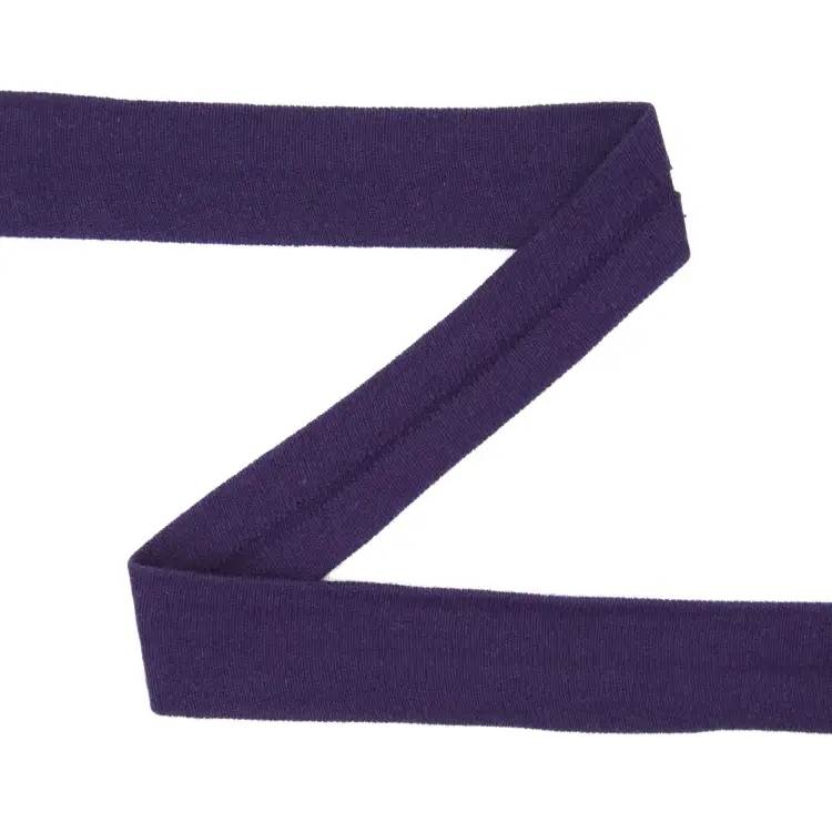 Preisknaller Baumwolljersey - Einfassband quer, lila
