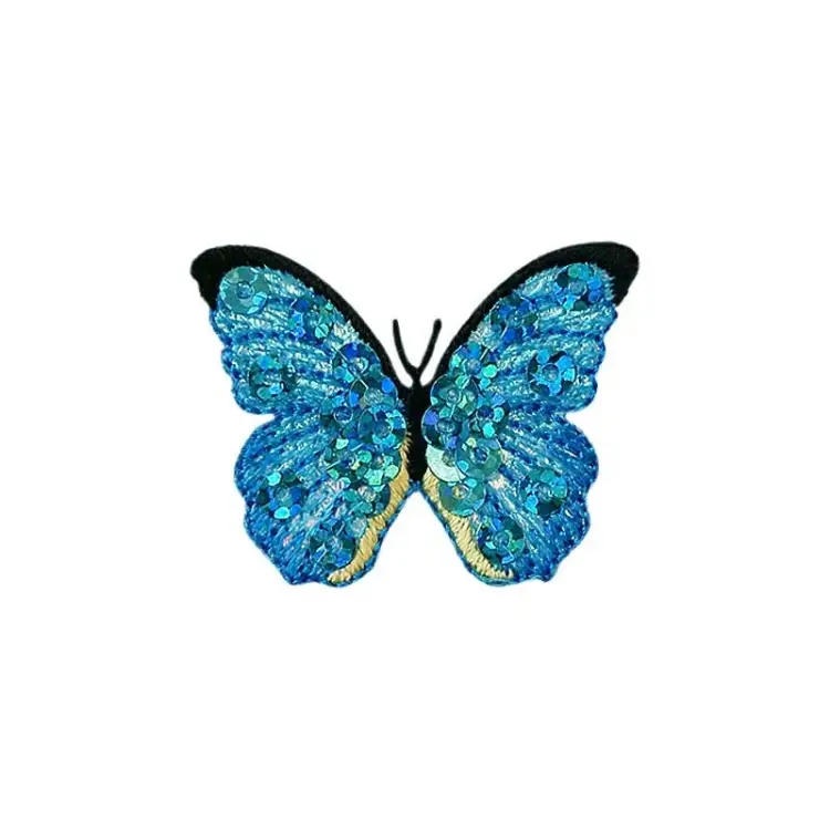 Applikation Kleiner Schmetterling mit Pailetten, türkis Must-Have