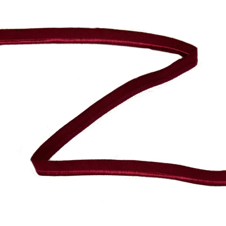 Direkt Vom Hersteller Elastisches glänzendes Paspelband, bordeaux 10 mm