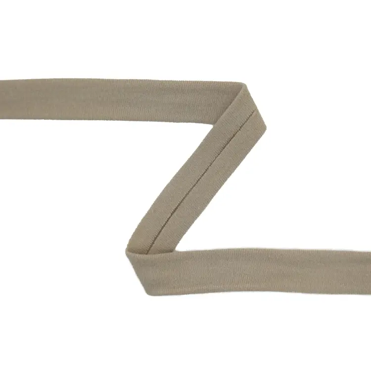 Begrenztes Angebot Baumwolljersey - Einfassband quer, sand
