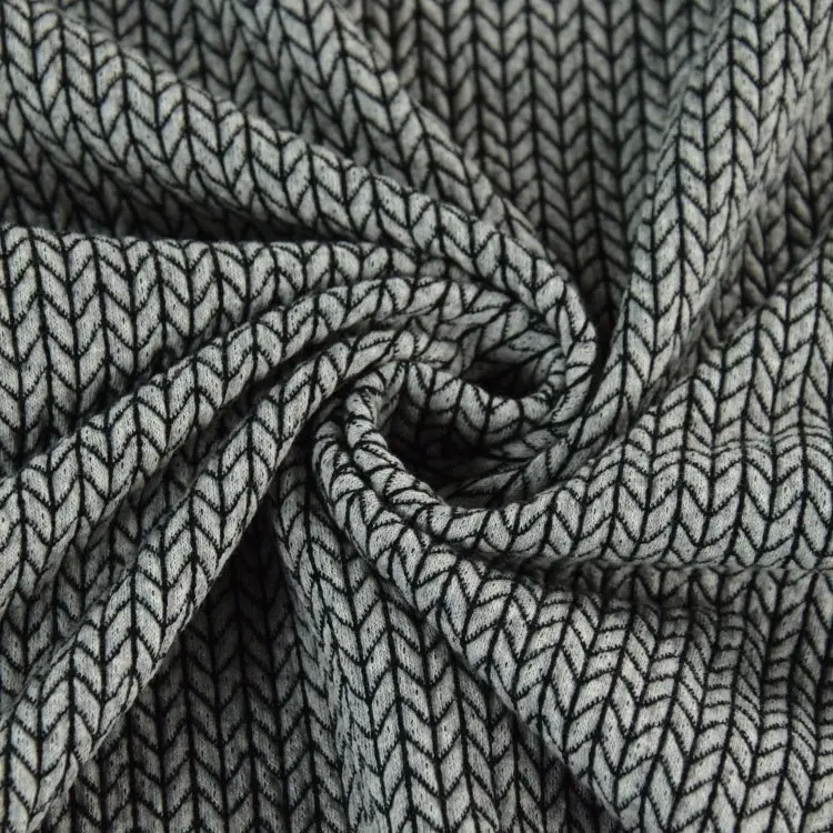 Jacquard Jersey Albstoffe Hamburger Liebe Hipster Square Big Knit Knit, hellgrau Jetzt Bestellen