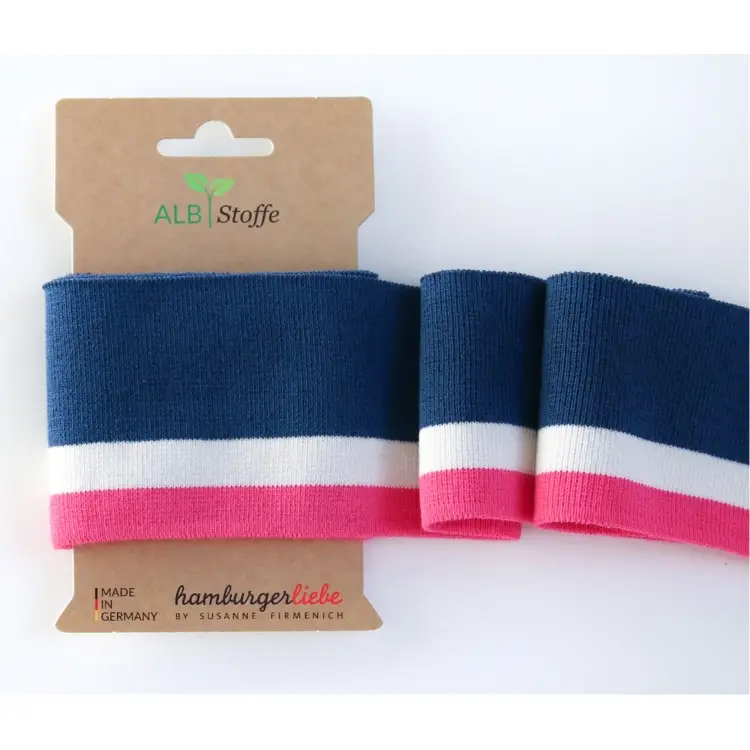 Sonderangebot Bio Bündchen Albstoffe Hamburger Liebe Cuff me College blau