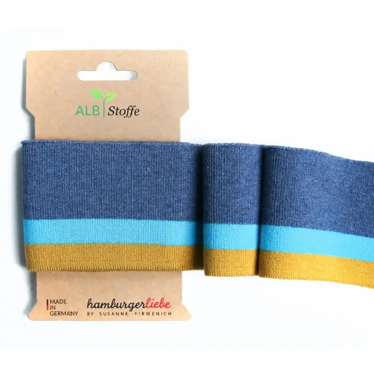 Bio Bündchen Albstoffe Hamburger Liebe Cuff me College jeansblau Billig