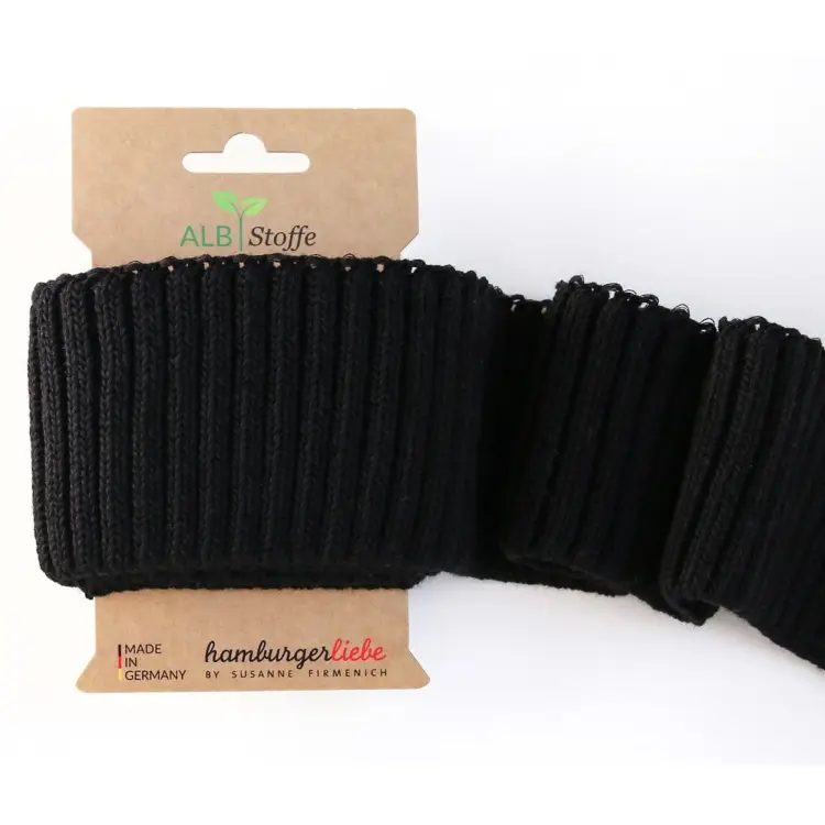 Preiswert Bio Bündchen Albstoffe Hamburger Liebe Cuff me Cozy schwarz