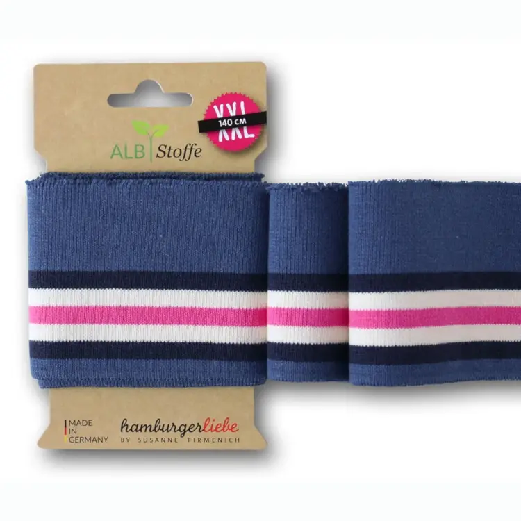 Bio Bündchen Cuff me College Albstoffe Hamburger Liebe Bliss, blau Rabatt