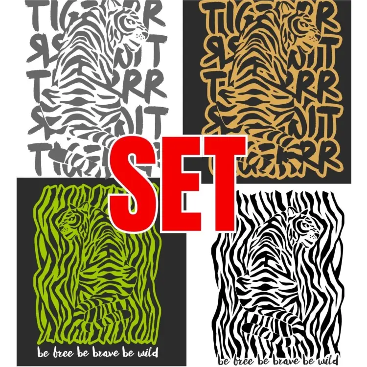 Rabatt Plotterdatei Daddy2Design Tiger Komplettset