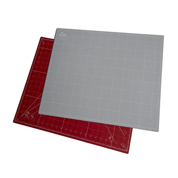 Aktuell Qillo Schneidematte 60 x 45 cm, rot-grau