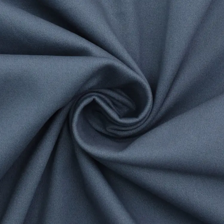 Stretch Baumwoll Twill Peach Touch, taubenblau Geprüft