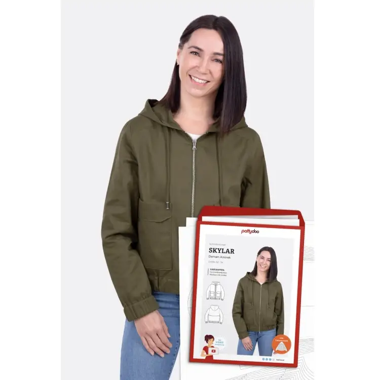 Echt pattydoo Damen Anorak Skylar Papierschnittmuster
