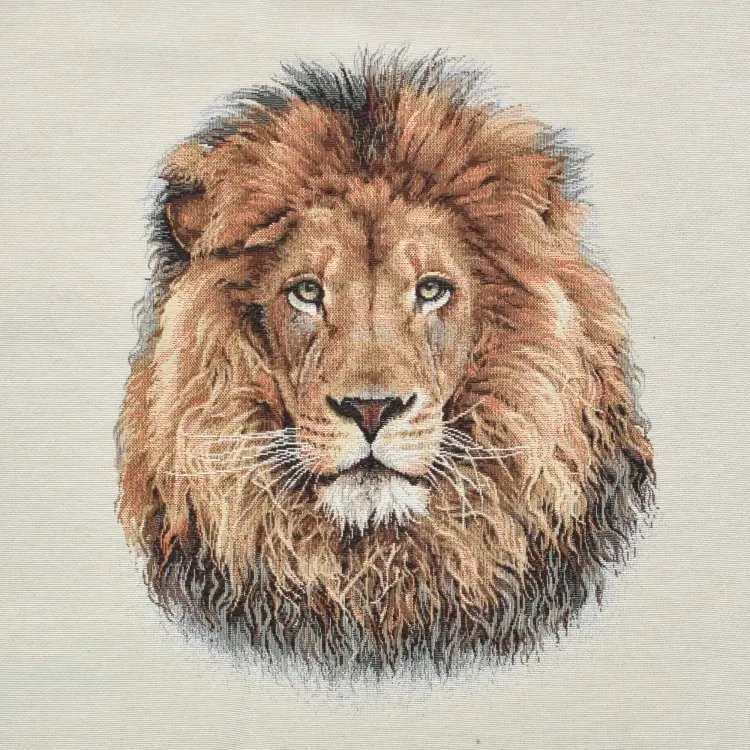 Bestpreis Dekostoff Gobelinstoff Panel Löwe, 46 x 46 cm