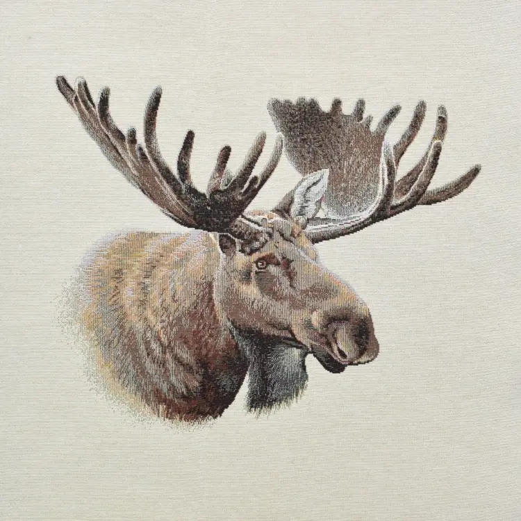 Billig Dekostoff Gobelinstoff Panel Elch, 46 x 46 cm