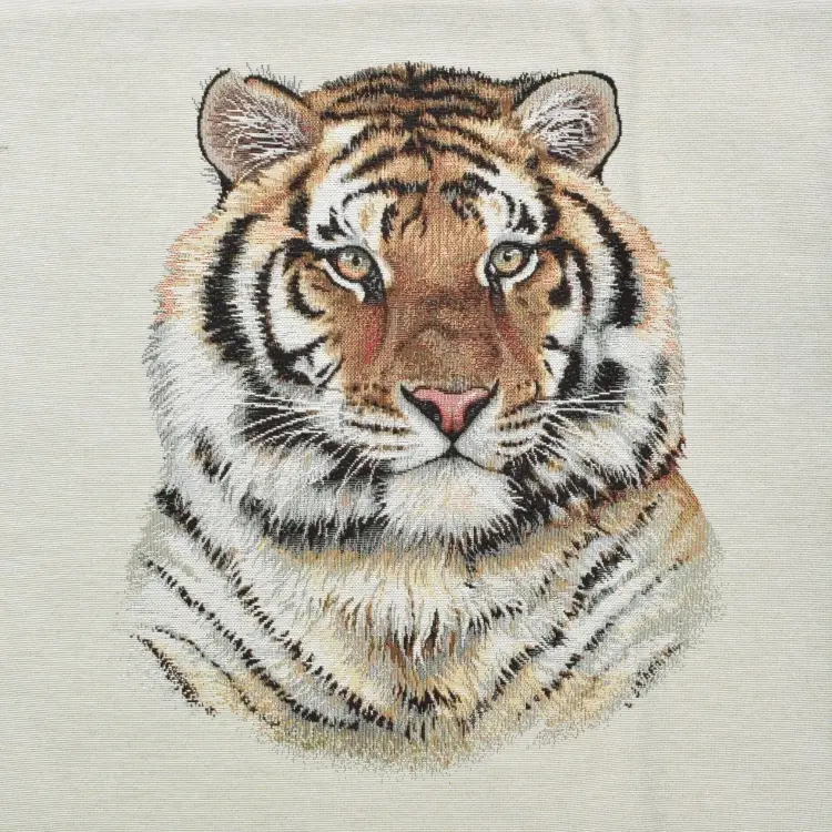 Markenprodukt Dekostoff Gobelinstoff Panel Tiger, 46 x 46 cm