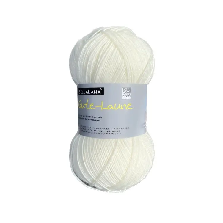 Heißes Angebot BellaLana Wolle Gute-Laune-Socke 100gr., wollweiss