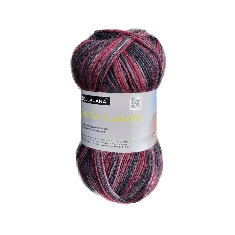 BellaLana Wolle Gute-Laune-Socke 100gr. , beere Bestpreis
