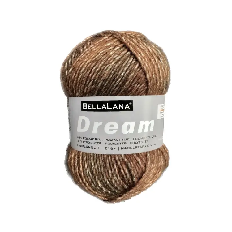 BellaLana Wolle Dream 100gr. , beige-braun Top-Seller