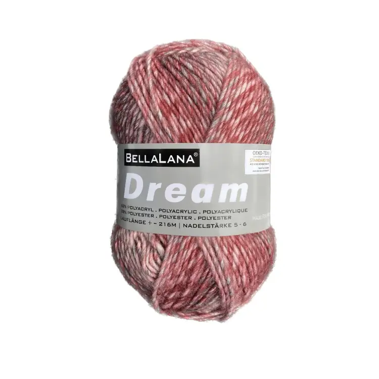 BellaLana Wolle Dream 100gr. , rot Kracherpreis