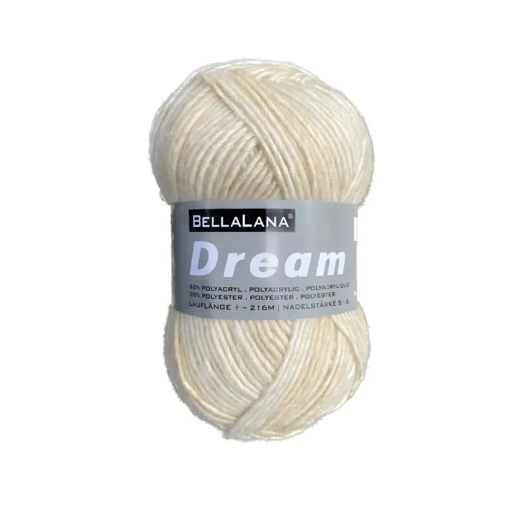 Garantierte Lieferung BellaLana Wolle Dream 100gr. , wollweiss-beige