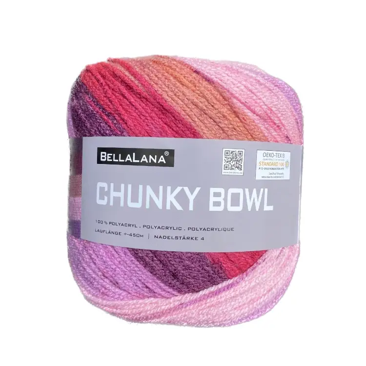 BellaLana Wolle Chunky Bowl 150gr. , beere Neue Kollektion