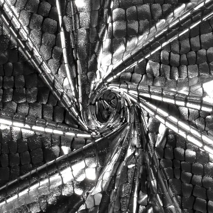 Garantierte Lieferung Stretch-Folienjersey Kroko, silber