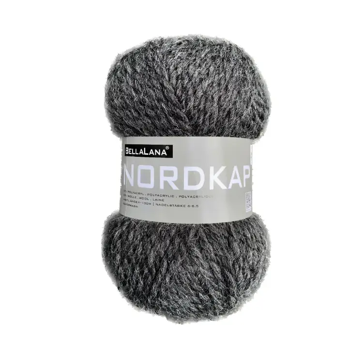 Sofort Bestellen BellaLana Wolle Nordkap 100gr. , anthrazit meliert