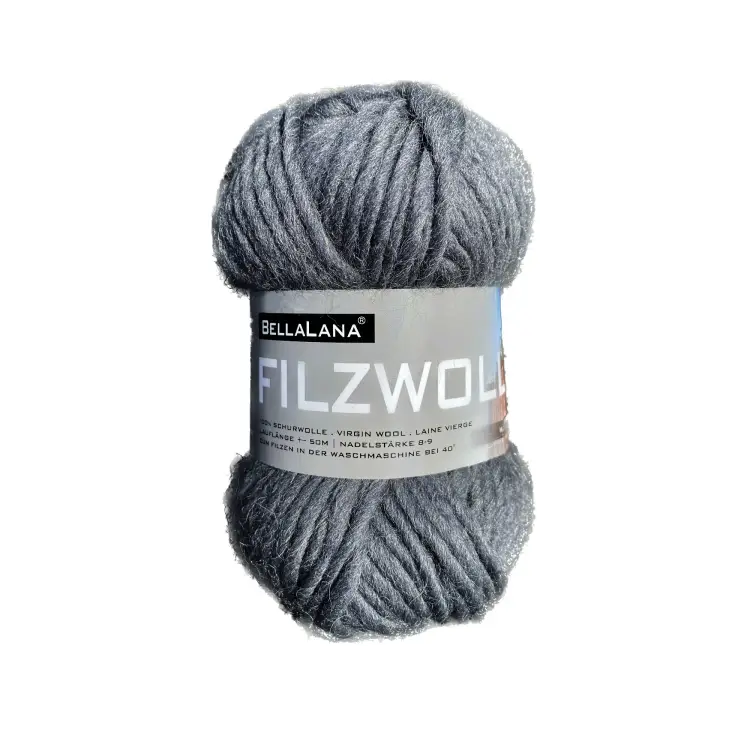 Direktkauf BellaLana Filzwolle 50gr. , anthrazit