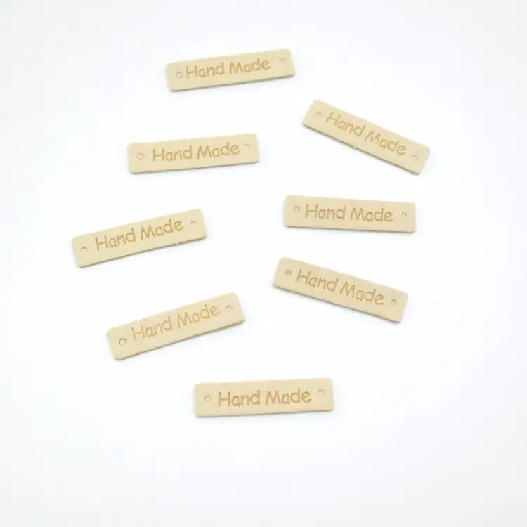 Angebot Label Handmade rechteckig, hellbeige