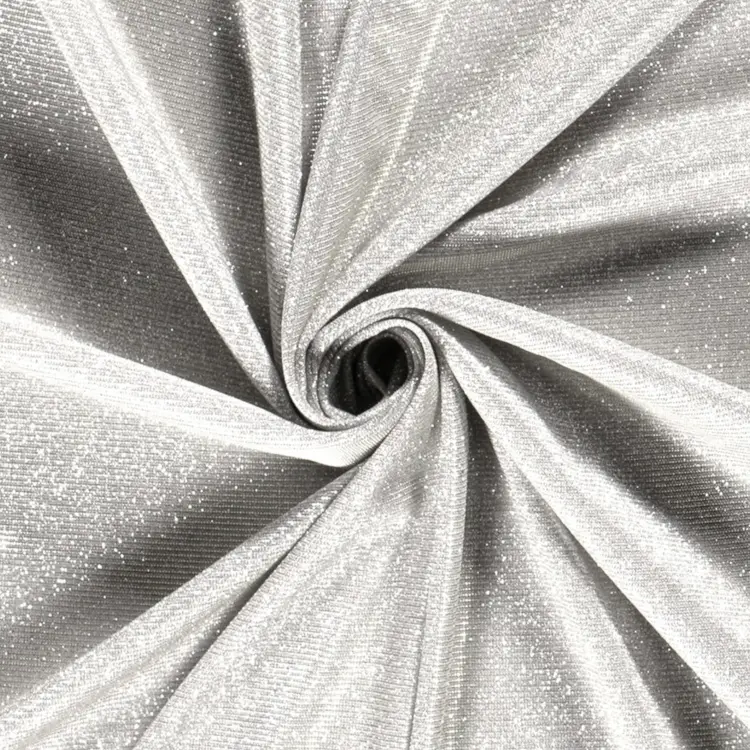 Knallerangebot Polyester Jersey Glamour, silber