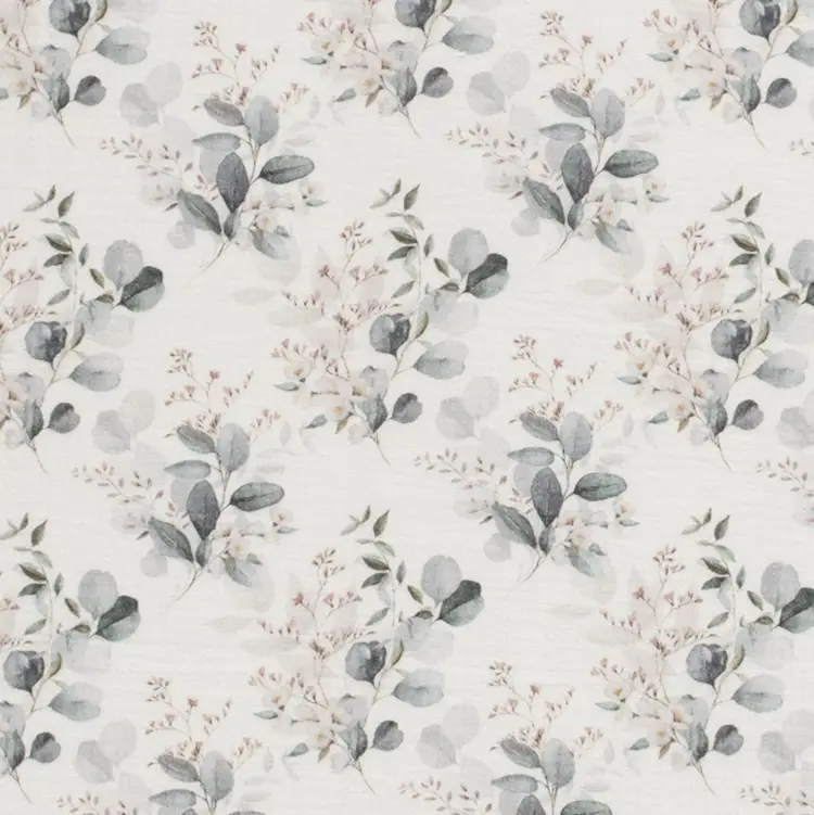 Bestseller Baumwoll Musselin Flower Dream, wollweiß