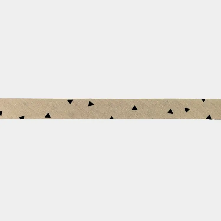 Baumwoll Schrägband Triangle 20mm, beige Beliebt