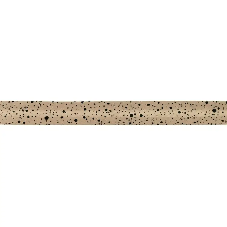 Nur Für Kurze Zeit Baumwoll Schrägband Sprenkel 20mm, taupe