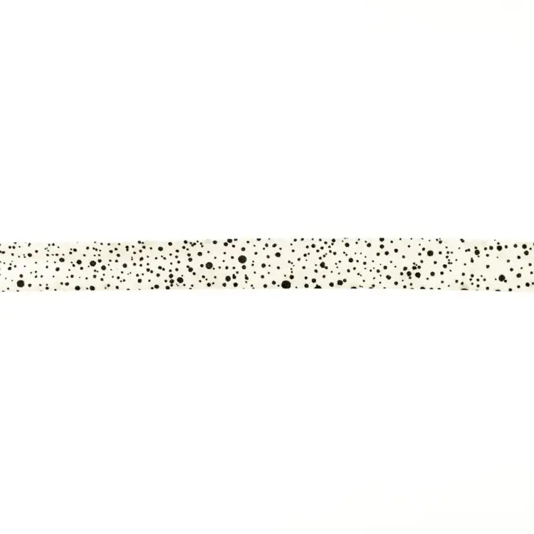 Sonderaktion Baumwoll Schrägband Sprenkel 20mm, wollweiss