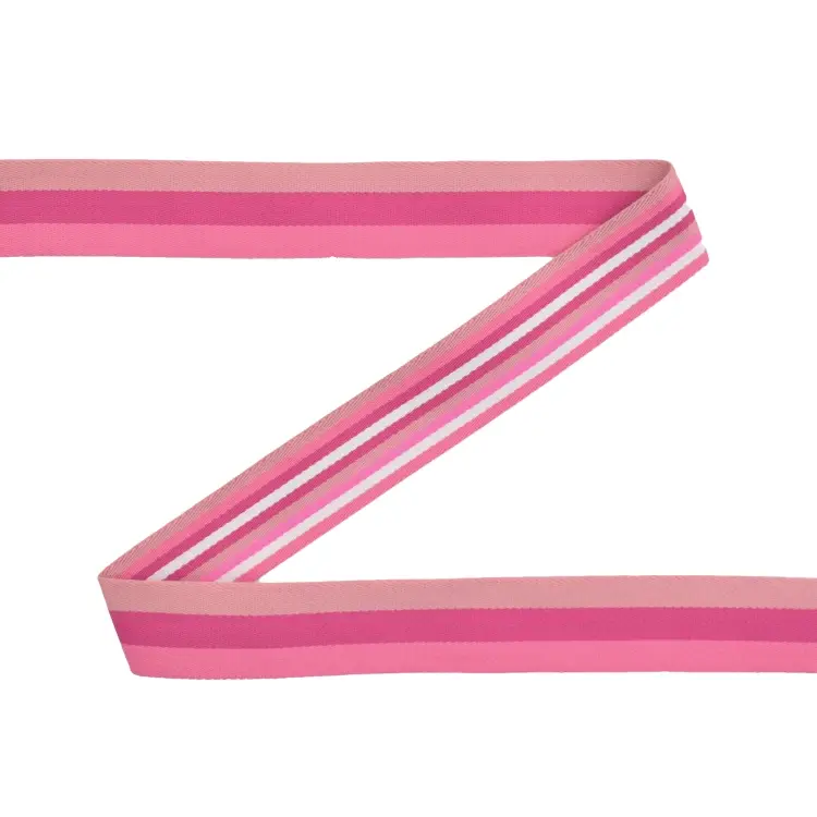 Gurtband Doubleface Stripes 40mm, rosa Schnäppchen