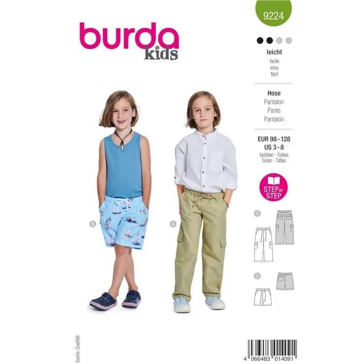 Sonderangebot Schnittmuster Hose, Burda Kids 9224