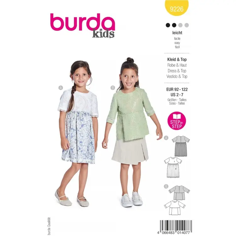 Solange Der Vorrat Reicht Schnittmuster Kombination, Burda Kids 9226