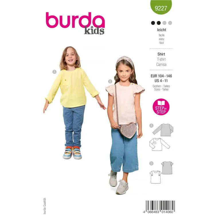 Schnittmuster Shirt, Burda Kids 9227 Zertifiziert